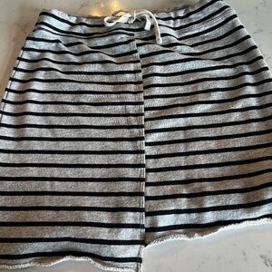 Sundry Striped Drawstring Skirt